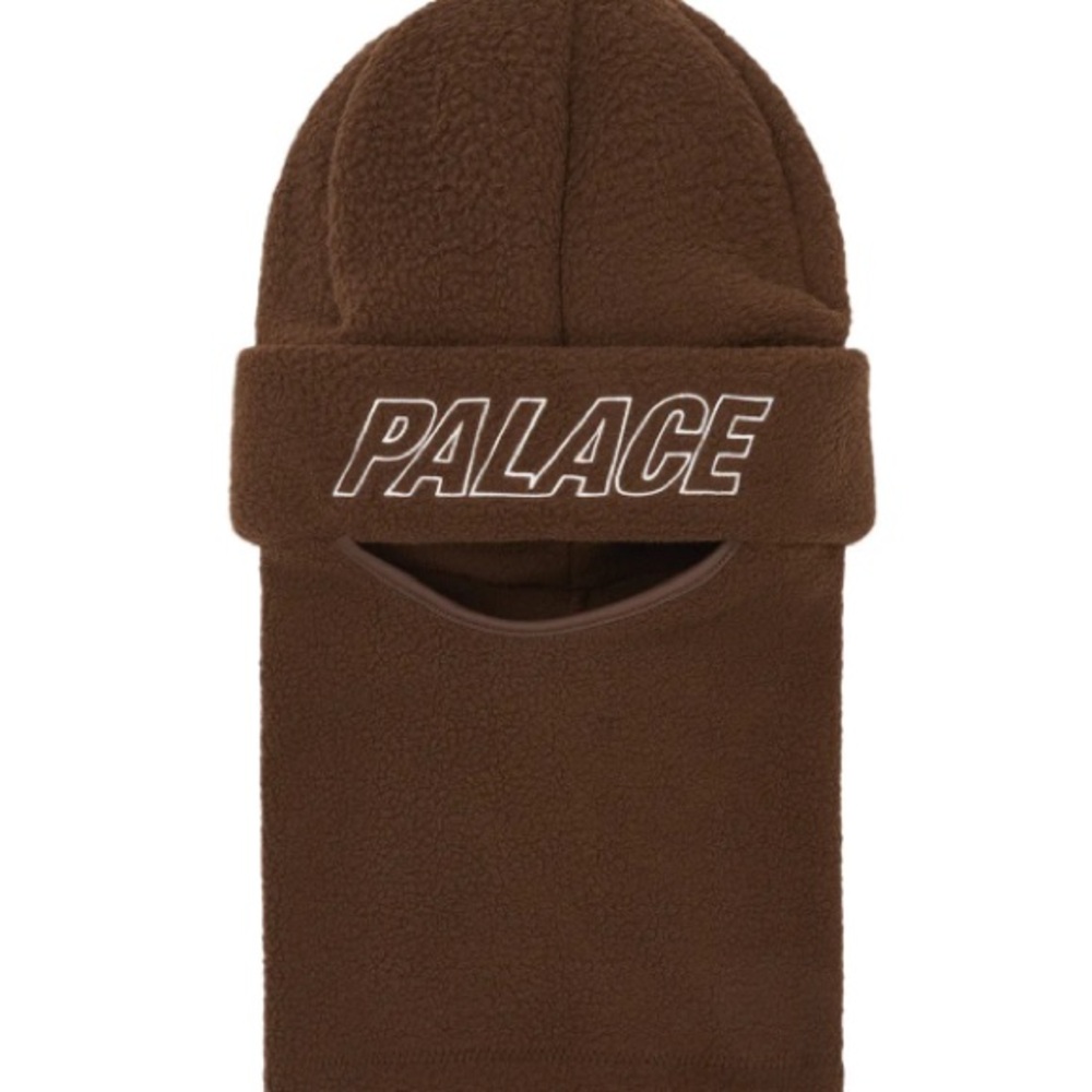 Palace Mocha fleece facewarmer beanie Men's